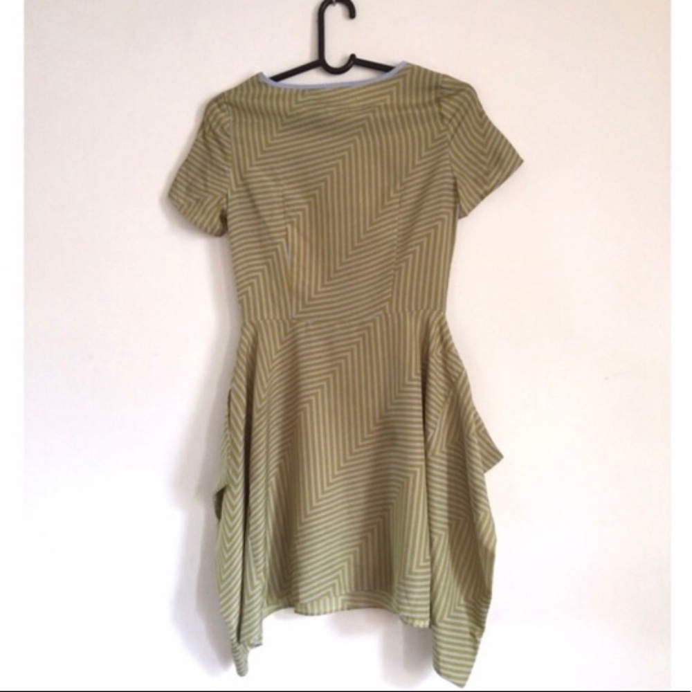 BCBGMaxAzria Asymmetrical Striped Box Skirt Dress - Picture 5 of 6